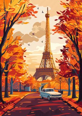 Eiffel Tower Autumn