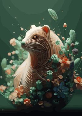 Beaver 3D Illustration