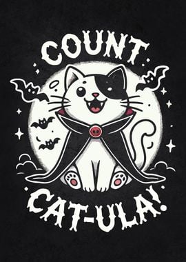 Count Cat-ula Cute Funny Halloween Cat