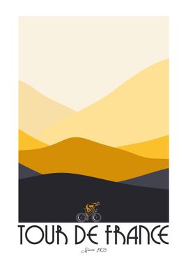 Tour de France Mountain Poster