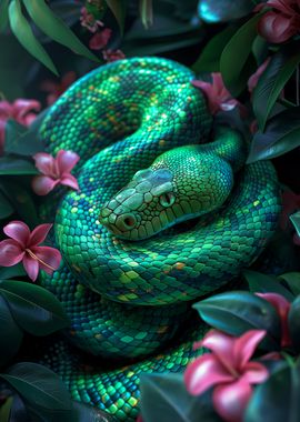 Emerald Green Snake