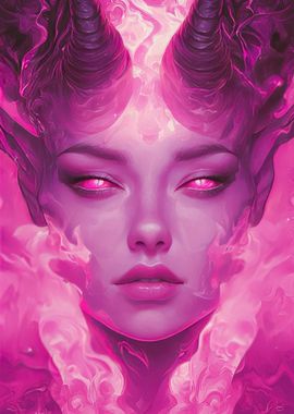 Pink Demoness Portrait