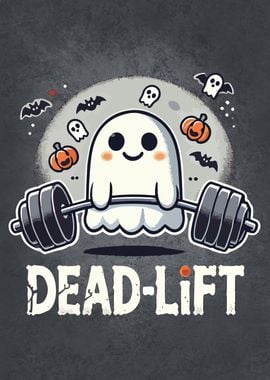 Dead-Lift Funny Gym Ghost Deadlift Halloween Humor