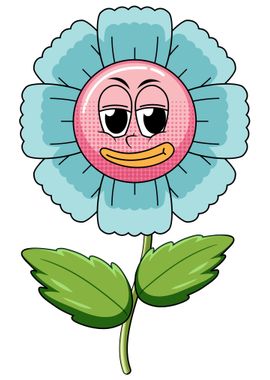 Smiling Flower Cartoon