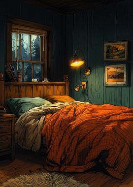 Cozy Cabin Bedroom