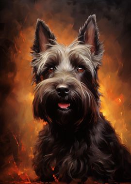 Black Scottish Terrier Portrait