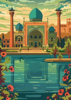 Isfahan travel poster