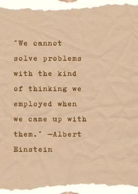 Einstein Quote on Thinking