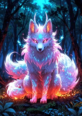 Mystical Fox in Forest