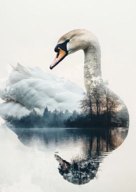 Swan Double Exposure