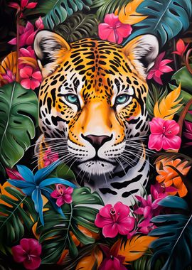 Jaguar in Jungle Bloom