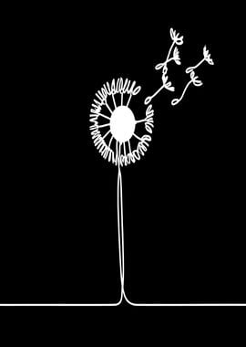 Dandelion Line Art