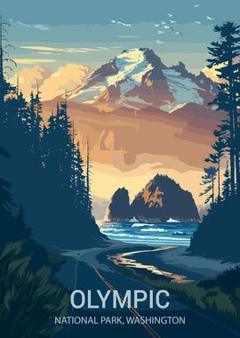 Olympic National Park Poster