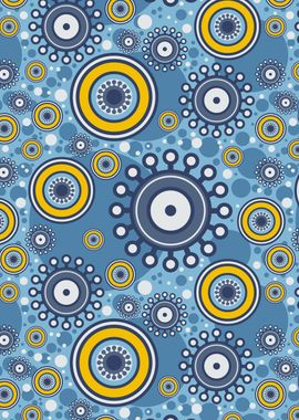 Blue & Yellow Abstract Pattern