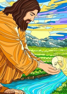 Jesus and the Lamb