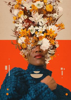 Floral Portrait Collage