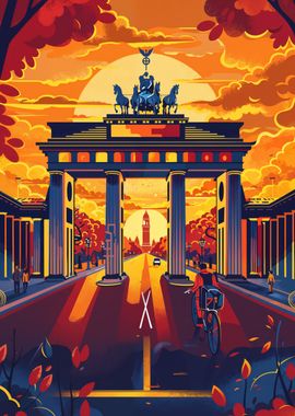 Sunset at the Berlin Gate