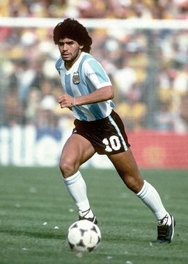 Diego Maradona Soccer Action