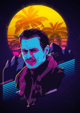 fargo Retro 80s Style Portrait