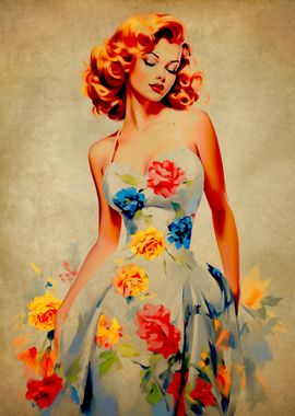 Vintage Pinup Girl No11