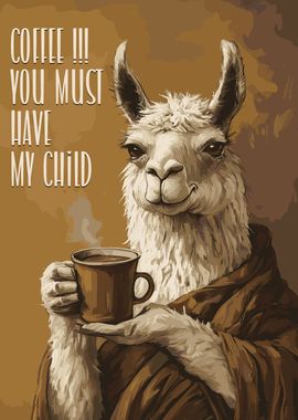 Llama Coffee Meme