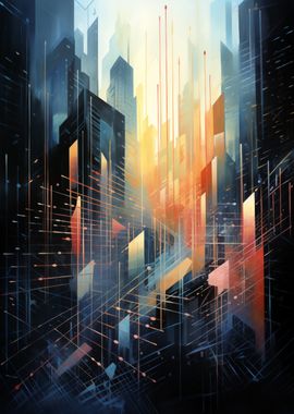 Futuristic Cityscape Art