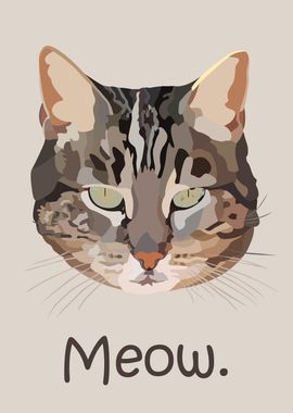 Meow Cat Portrait