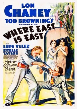 Lon Chaney Where East Is East Movie Poster