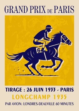 Grand Prix de Paris Horse Race Poster