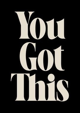 Motivational Quote in Black and White Retro Typography