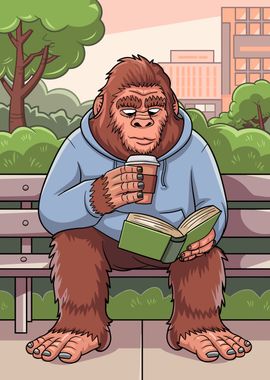 Bigfoot Reading in the Park