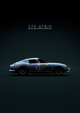 Ferrari 275 GTB C 1966 No 33 Blue Metallic - Green Tint