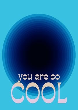 Funky Retro Blue Gradient Motivational Quote