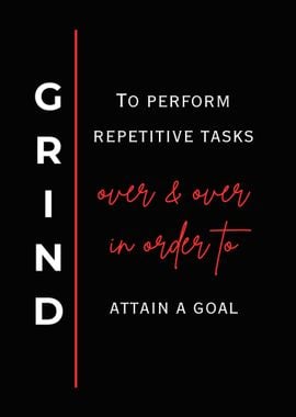 Grind Definition Poster