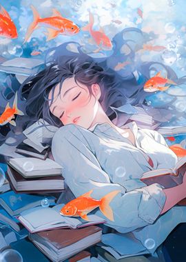 Sleeping Beauty with Goldfish