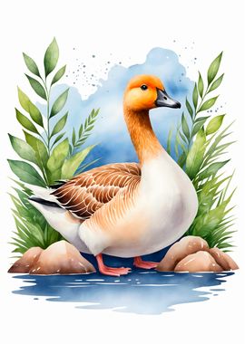 Goose Watercolor