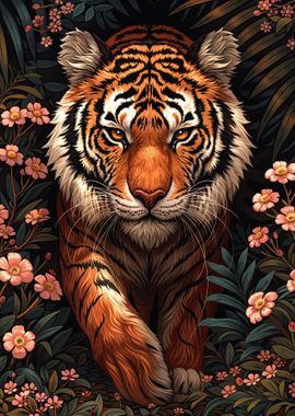 Tiger in Bloom