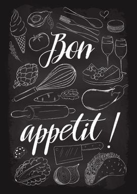 Bon Appetit Chalkboard Art