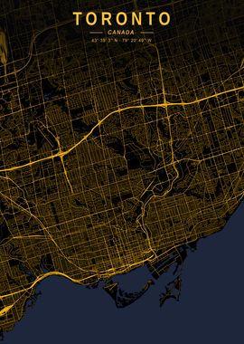 Toronto Golden City Map