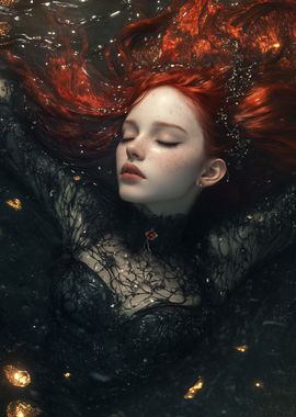 Redhead Underwater