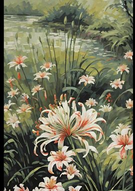 Water Lily Pond Painting