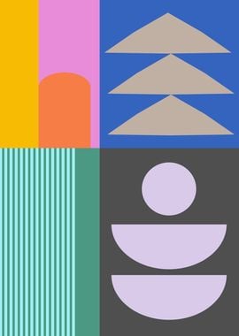 Modern Abstract Geometric Shapes – Bold Minimalist Color Blocks