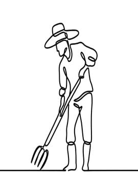 Line Art Farmer