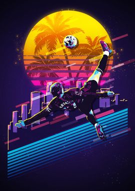 Retro Soccer Art