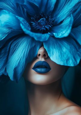 Blue Flower Portrait