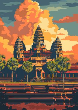 Angkor Wat Temple Sunset