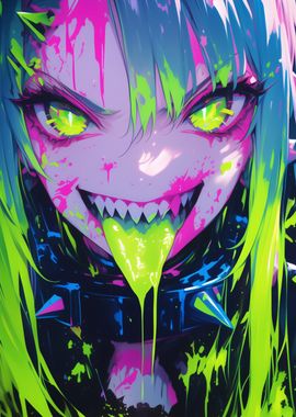 Neon Anime Girl