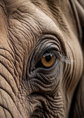 Elephant Eye Close-Up