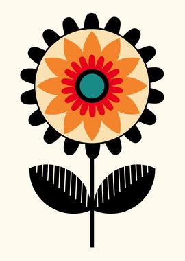 Retro Flower Illustration