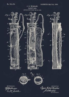 Vintage Golf Bag Patent